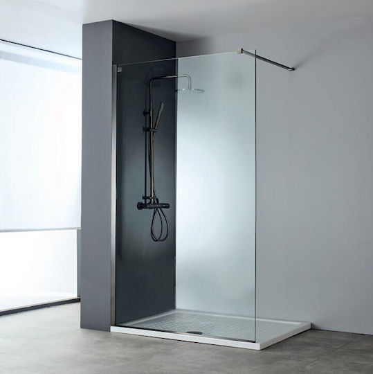 Devon Iwis Walk-in Разделител на душа с плъзгаща се врата 40x200cm Черно матирано