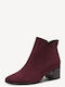 Damen Stiefeletten mit Absatz Burgundisch