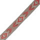 Stoffband Rhomben Polyester Verstärkt Beige Koralle Saphir Rosé Bronze Kordel Lurex 1,5cm Meter