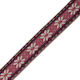 Stoffband Blumen Polyester Baumwolle Dunkel Rosa Creme Schwarz Matt Magenza Grün Bordeaux 2cm Meter