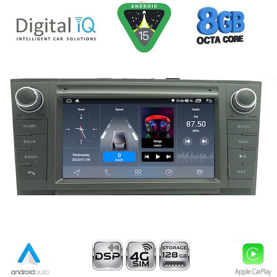 Digital IQ BLM 509GR_CPA 7" Мултимедиен Дек Фабричен Toyota Avensis T27 Модел 2009-2016 Сив