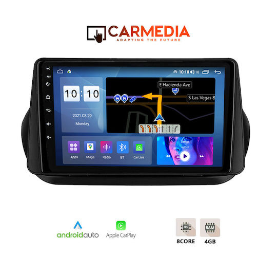 Carmedia Cm410a Таблет 10'' Фабричен Fiat Fiorino Peugeot Qubo Citroen Nemo 2008-2019