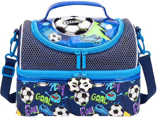 Schulische Isolierte Kinder Lunchtasche Handtasche Fußball 17x17,5x26,5cm