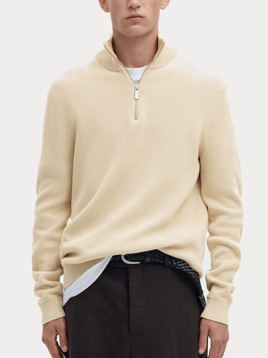 Selected T-shirt Oatmeal 16092601