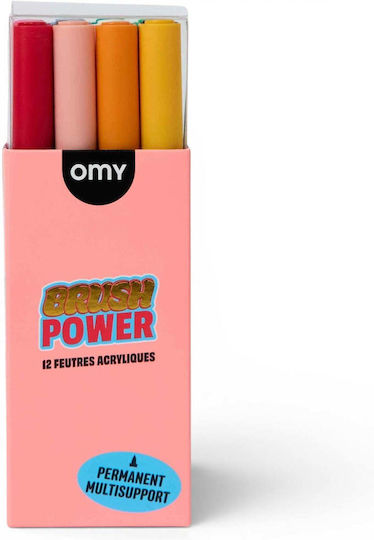 Omy Brush Power Акрилни Маркери Комплект 12 бр
