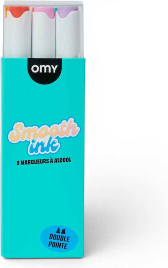 Omy Smooth Ink Алкохолни Маркери Комплект 9 бр