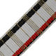 Vostex Gurtband Polyester Ecru Grün Rot Gold Lurex 6cm Meter