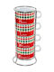 Bialetti Σετ Φλιτζάνια Cappuccino από Πορσελάνη Κόκκινα 160ml 4τμχ