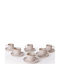 Hermia Set Cesti Ceai Ceramice Albe 184ml 12 Bucăți