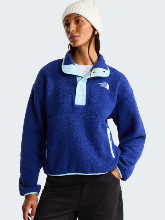 Winter Women's Fleece Blouse Blue