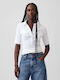 Damen Crop Top Baumwolle Weiß