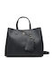 Th Icon Leather Women's Satchel Bag Black