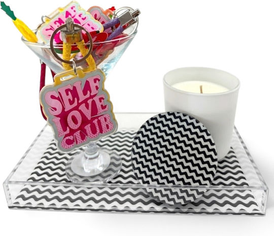 Plexilab Decorative Glass Round Tray 23x13x3cm