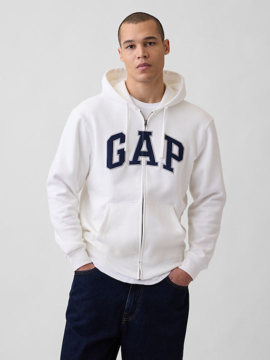 GAP Суитшърт с качулка Off White