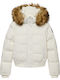 Everest Jachetă Dama Puffer Pentru Iarnă Alb Off White