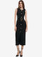 Summer Midi Shirt Dress Black