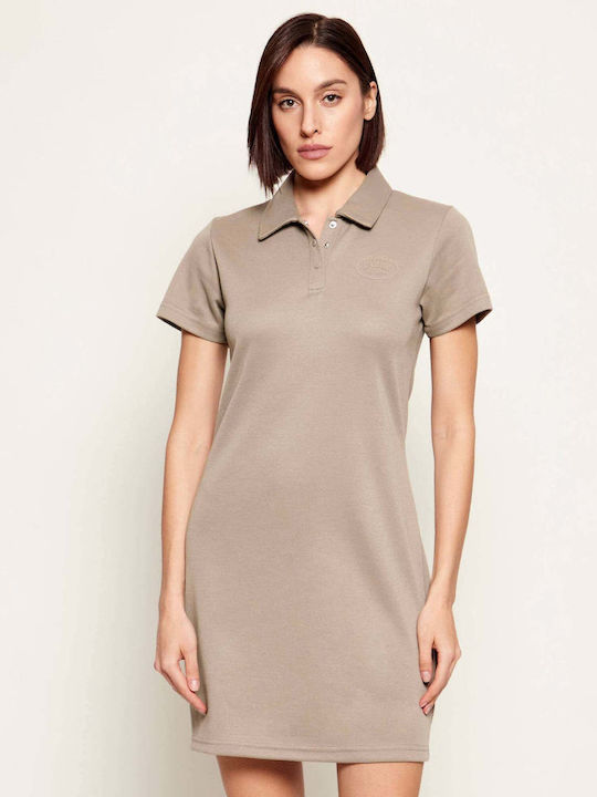 Rochie de vară Mâneca scurta Bej