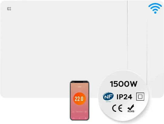 Ciarra Panou De Încălzire Cu Infraroșu De Perete Ceramic 1500W Alb 75x45cm