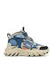 Kids Sneakers with Hoop & Loop Closure Beige