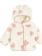 Cardigan Pentru Copii Fleece Cu Glugă Alb