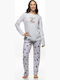 Galaxy Galaxy Damen Schlafanzug Set Baumwollene Flieder