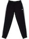 Sagano Sweatpants Glossy with Elastic Black