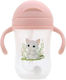 Kiokids Образователно Биберонче Силиконово с Дръжки Розово за 6m+ 300ml