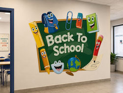 Αυτοκόλλητο Τοίχου- Back To School - 50cm X 38cm