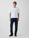 Men's Jeans Pants Slim Straight Fit Worn Dark