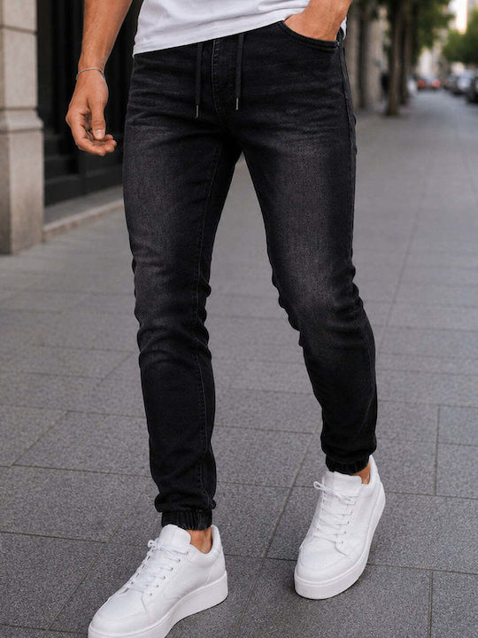 Мъжки панталон дънки Slim Fit Черен