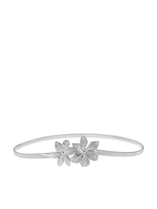 Elastische Damen Gürtel Silber