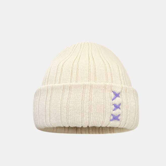 Beanie Unisex Strickmütze in Beige Farbe