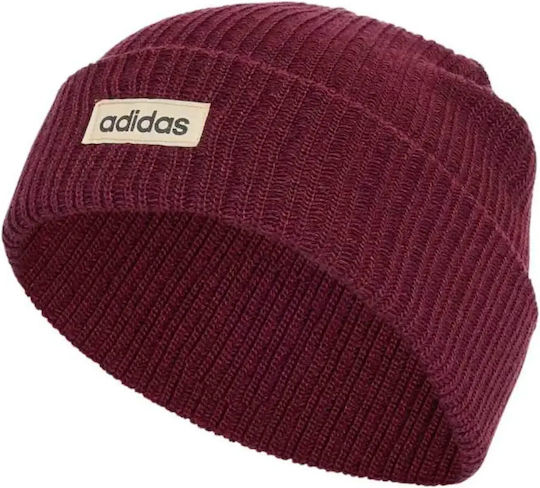 Cuff Beanie Männerschlaufeinfacher Strickmütze in Burgundischer Farbe