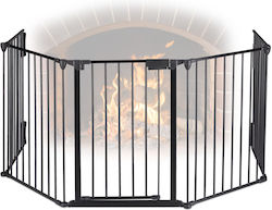 Relaxdays Metallische Kaminabdeckung 165x94x75cm Schwarz