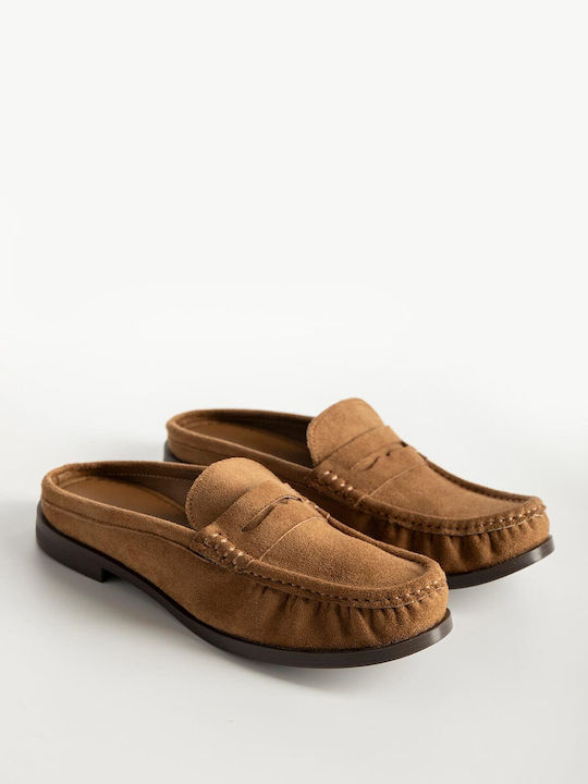 Bozikis Pantofi Mules Dama Flat Din Catifea Mar...