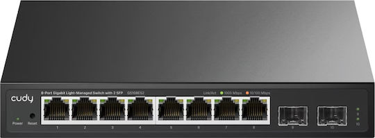 Cudy GS108ES2 Managed Switch with 8 Gigabit (1Gbps) Ethernet Ports and 2 SFP Ports