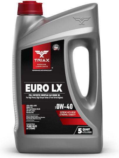 Ulei De Motor Full Sintetic Triax Euro Lx 0w-40 Benzină Bmw Ll-01 Mb 229.5 4.73 L