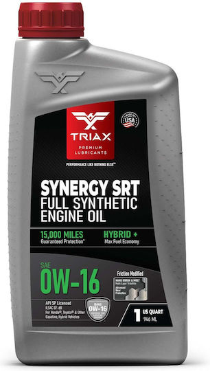 Ulei Motor Full Sintetic Pentru Autoturisme Hibrid Triax Synergy Srt 0W-16 946 Ml