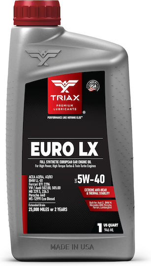 Ulei Motor Full Sintetic Made In Usa Triax Euro Lv 0W-30 Mb 229.61 946 Ml