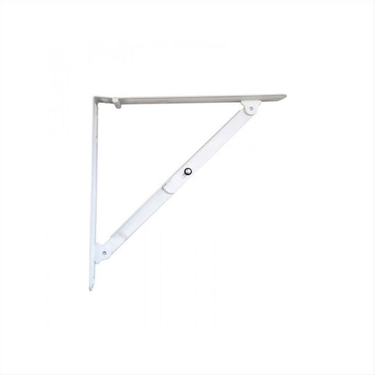 Foldable Corner Shelf Made of Metal in White Colour 200x200mm 002551