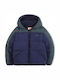 Kids Casual Short Hooded Jacket Blue