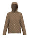 Short Women's Jacket for Winter Brown