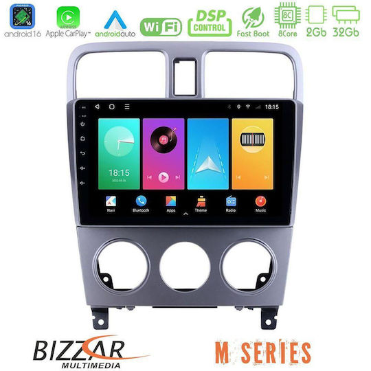 Bizzar Auto-Audiosystem Für Subaru Forester 2003-2007 Mit Touchscreen 9" Bluetooth USB WiFi GPS Apple CarPlay Android Auto