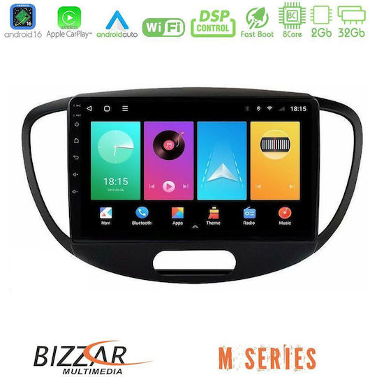 Bizzar Car Audio System for Hyundai i10 2008-2014 Bluetooth USB WiFi GPS Apple CarPlay Android Auto with 9" Touch Screen