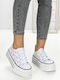 Adidași Flatforms Pentru Femei Albi