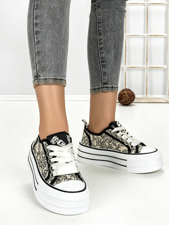 Adidași Flatforms Pentru Femei Bej