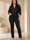 Pantaloni Jean Dama High Rise Skinny Negru