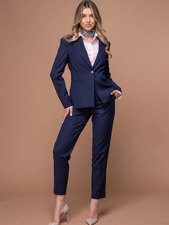 Hermosa Helena Sacou Dama Albastru Marin