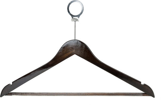 Set 30 Pcs Unicutil Vintage Brown Wooden Hotel Hangers Anti-theft Hook Pants Bar Ideal Shirts Blouses Pants T-shirts Dresses