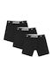 Flight Herren Boxershorts Schwarz 3er Pack